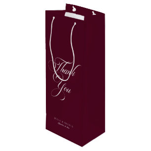 Bolsa Para Vino Clásico vino de bienvenida de boda simple marfil b