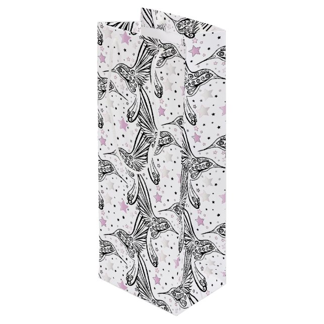 Bolsa Para Vino Colibríes IV (Angulo reverso)