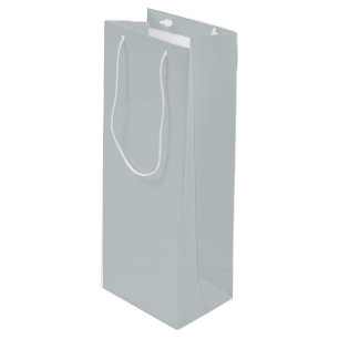Bolsa Para Vino Color sólido gris azul pastel color Plata Shores 4