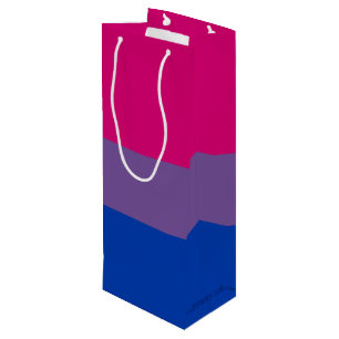 Bolsa Para Vino Colores magenta de la bandera del orgullo bisexual