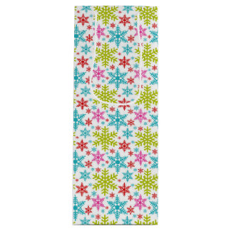 Bolsa Para Vino Colorful Retro Snowflakes Christmas