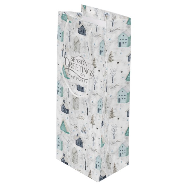 Bolsa Para Vino Cómodo Navidades del hogar ID985 Verde azulado (Angulo Anverso)