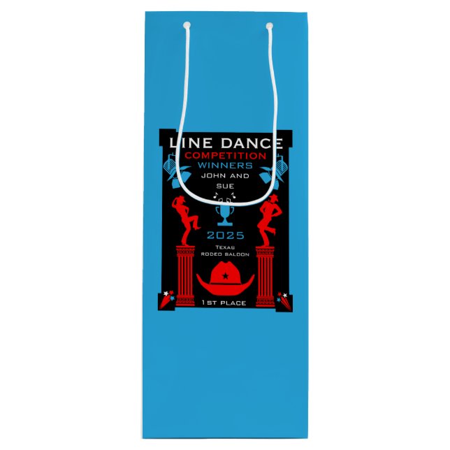 Bolsa Para Vino Competencia Americana de Baile de Línea (Anverso)