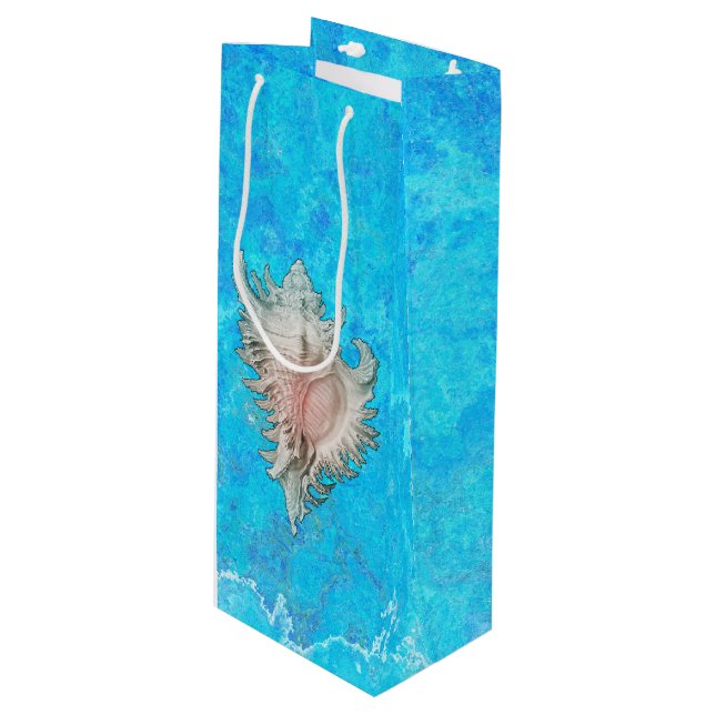 Bolsa Para Vino Conch Shell "Beach Life" (Angulo Anverso)