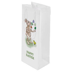Bolsa Para Vino Conejo de Pascua haciendo malabares