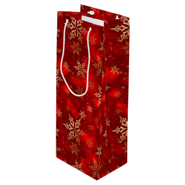 Bolsa Para Vino Copos de nieve (Angulo Anverso)