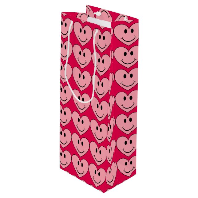 Bolsa Para Vino Corazón de cara feliz (Angulo Anverso)