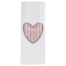 Bolsa Para Vino Corazón Rayado