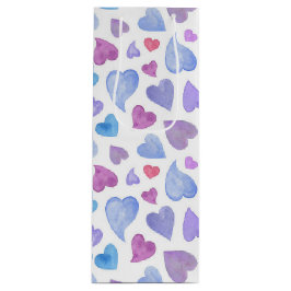 BOLSA PARA VINO CORAZONES DE COLOR DE AGUA DE PURPLE AZUL