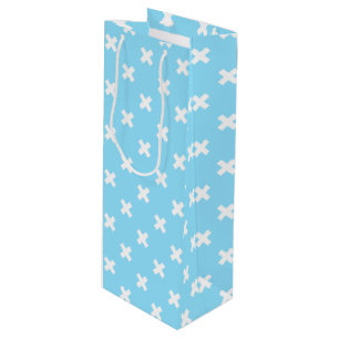 Bolsa Para Vino Costillas blancas en azul bebé