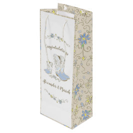 Bolsa Para Vino Cowboy Baby Shower Country Western Blue Boy