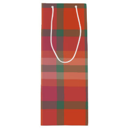 Bolsa Para Vino Cranberry plaid