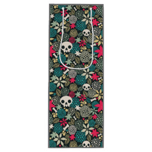 Bolsa Para Vino Cráneo de flores