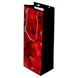 Bolsa Para Vino Cristal abstracto rojo cumpleaños texto personaliz