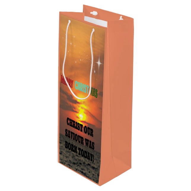 Bolsa Para Vino Cristo, nuestro salvador nació hoy (Angulo Anverso)
