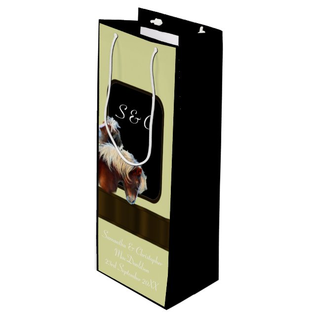 Bolsa Para Vino Cuidados ecuestres de caballo y pony (Angulo Anverso)