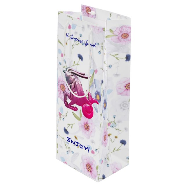 Bolsa Para Vino Cumpleaños de Capricornio (Angulo Anverso)