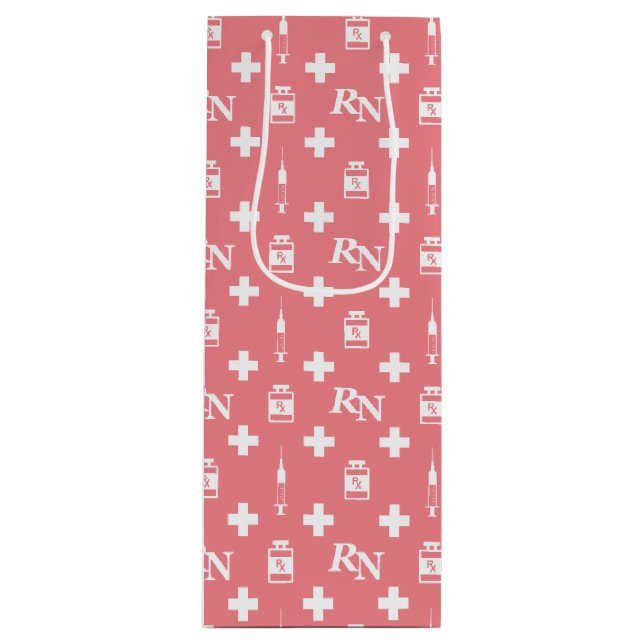 Bolsa Para Vino cumpleaños de enfermería registrado (Anverso)