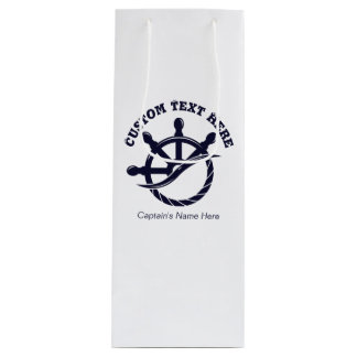 Bolsa Para Vino Custom Captain Boat Nautical Gift