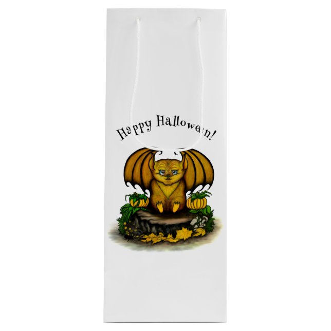 Bolsa Para Vino Cute Halloween Bat (Anverso)