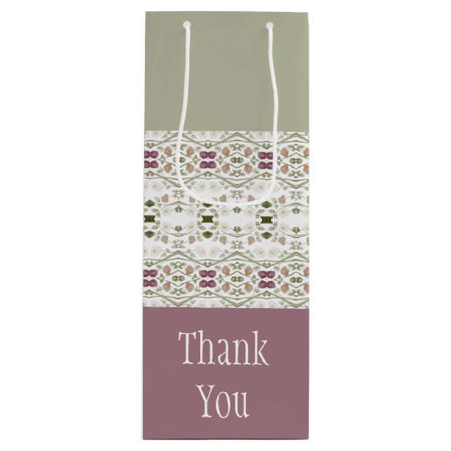 Bolsa Para Vino Dainty Floral Pattered (Anverso)