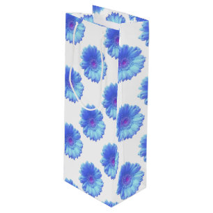Bolsa Para Vino Daisy gerbera azul