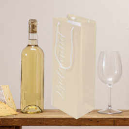 Bolsa Para Vino Dama de honor de color champán con letra estilizad