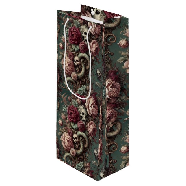 Bolsa Para Vino De Hueso y Vino - Victoriano Gótico (Angulo Anverso)