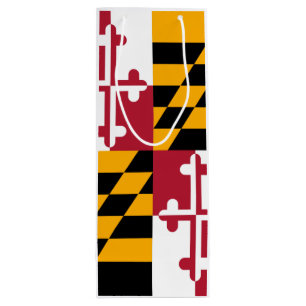 Bolsa Para Vino Decoración estilo bandera del estado de Maryland