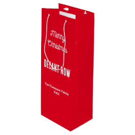 Bolsa Para Vino Decoración personalizada de Feliz Navidad ahora ro