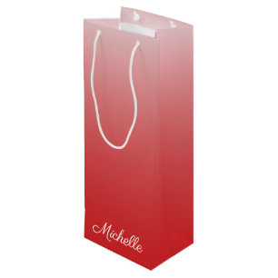 Bolsa Para Vino Degradado oscuro y rojo personalizado