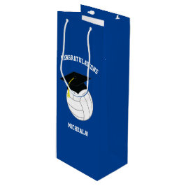 Bolsa Para Vino Deportes de graduación de voleibol azul