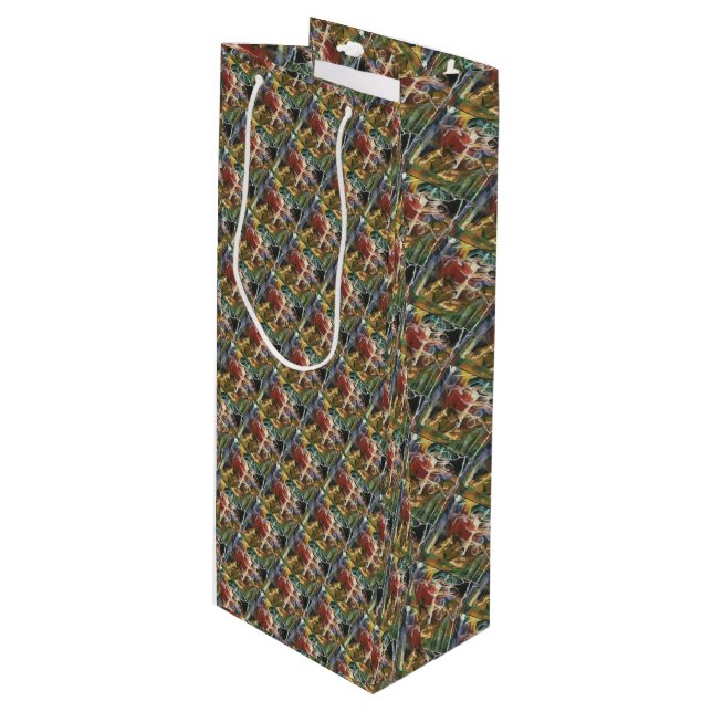 Bolsa Para Vino Depósito amarillo verde rosado (Angulo Anverso)