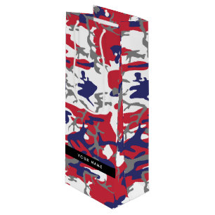 Bolsa Para Vino Día de la Independencia Camuflaje Su nombre Person