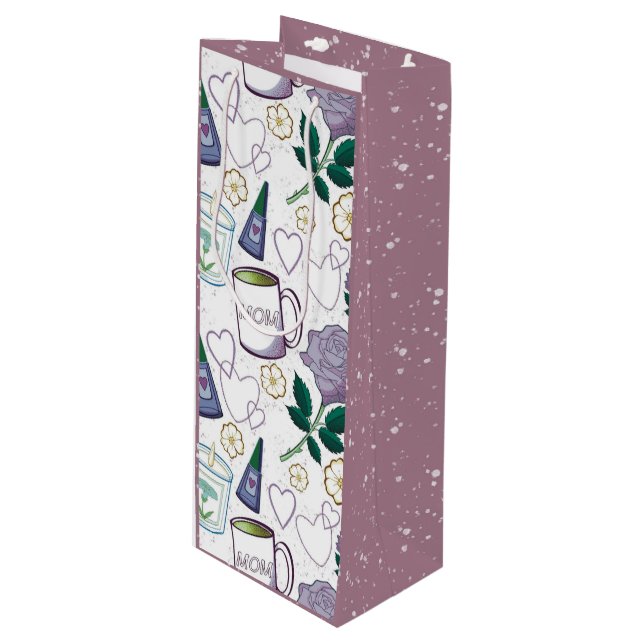 Bolsa Para Vino Día de la Madre Lavanda (Angulo Anverso)