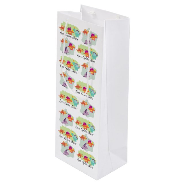 Bolsa Para Vino Dinosaurio (Angulo Anverso)