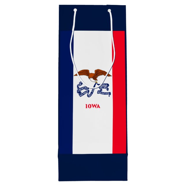 Bolsa Para Vino Diseño de la bandera del estado de Iowa (Reverso)
