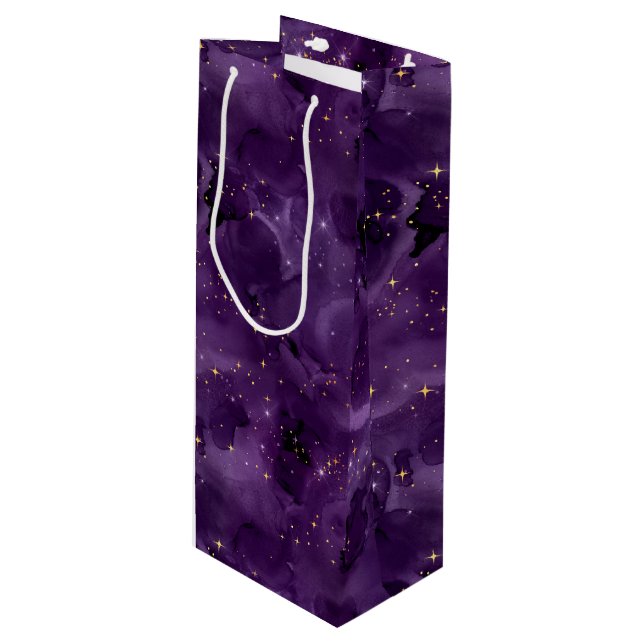 Bolsa Para Vino Diseño de la serie Purple Galaxy 8 (Angulo Anverso)