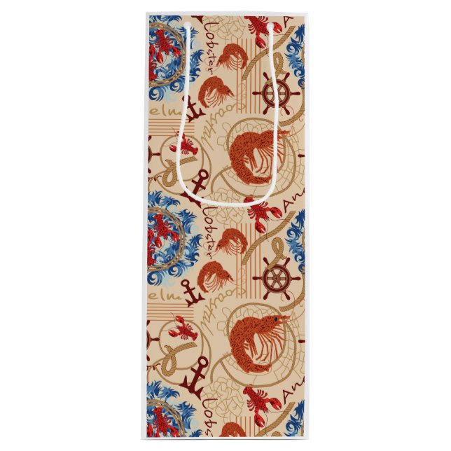 Bolsa Para Vino Diseño de núcleo de crustáceos (Anverso)