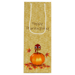 Bolsa Para Vino Divertido Día de Acción de Gracias Turquía en Cala