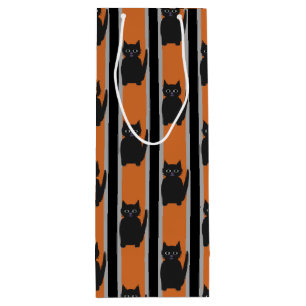 Bolsa Para Vino Divertidos y divertidos gatos negros de Halloween