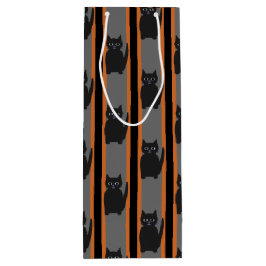 Bolsa Para Vino Divertidos y divertidos gatos negros de Halloween