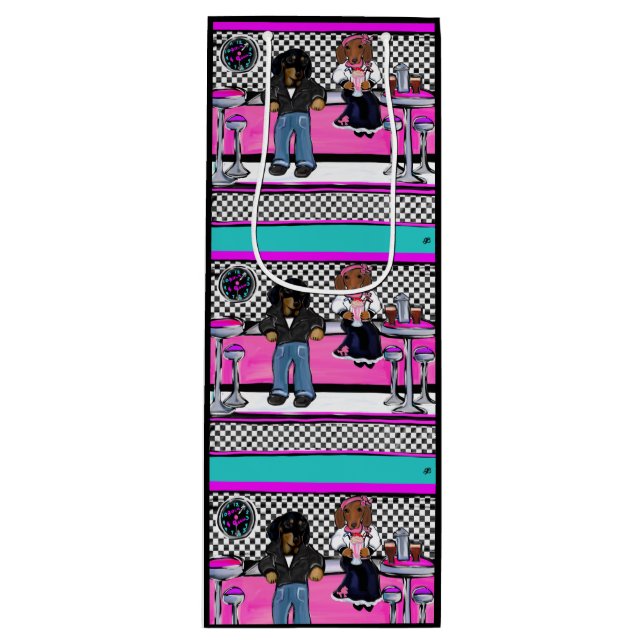 Bolsa Para Vino Doxie Rock and Roll (Anverso)
