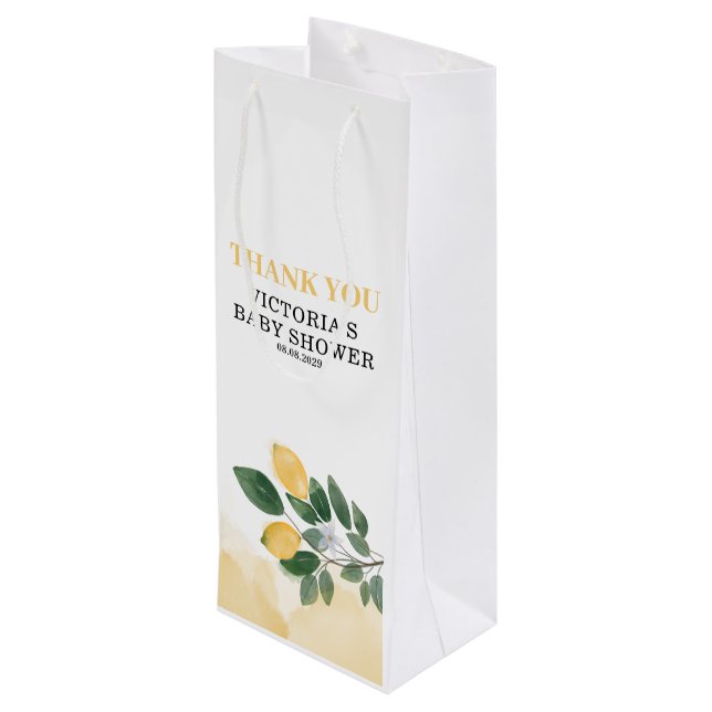 Bolsa Para Vino Ducha de Bebé de Limón (Angulo reverso)