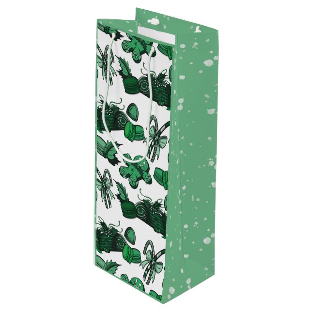 Bolsa Para Vino Dulces Navideños - Menta (Sólido) (Angulo Anverso)
