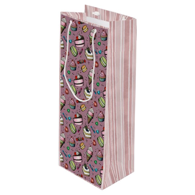 Bolsa Para Vino Dulces Retro - Rosa (Angulo Anverso)