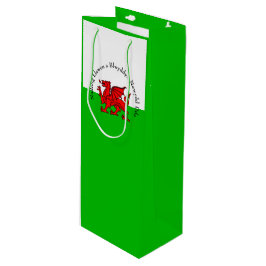 Bolsa Para Vino Editar Navidades de dragón rojo de la bandera gale
