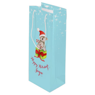 Bolsa Para Vino El arte lindo del oso de koala nombró navidad