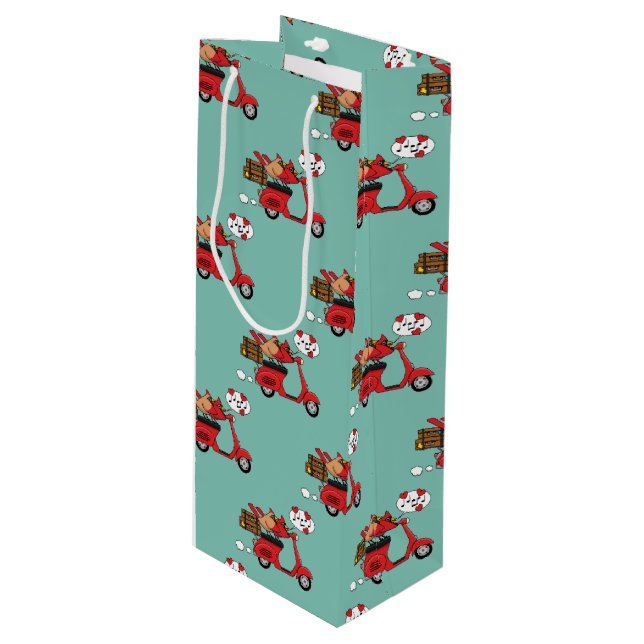 Bolsa Para Vino El cardenal rojo le gusta a Scooter (Angulo Anverso)