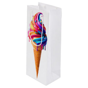 Bolsa Para Vino El clásico cono de helado vibrante de SlipperyJoe'